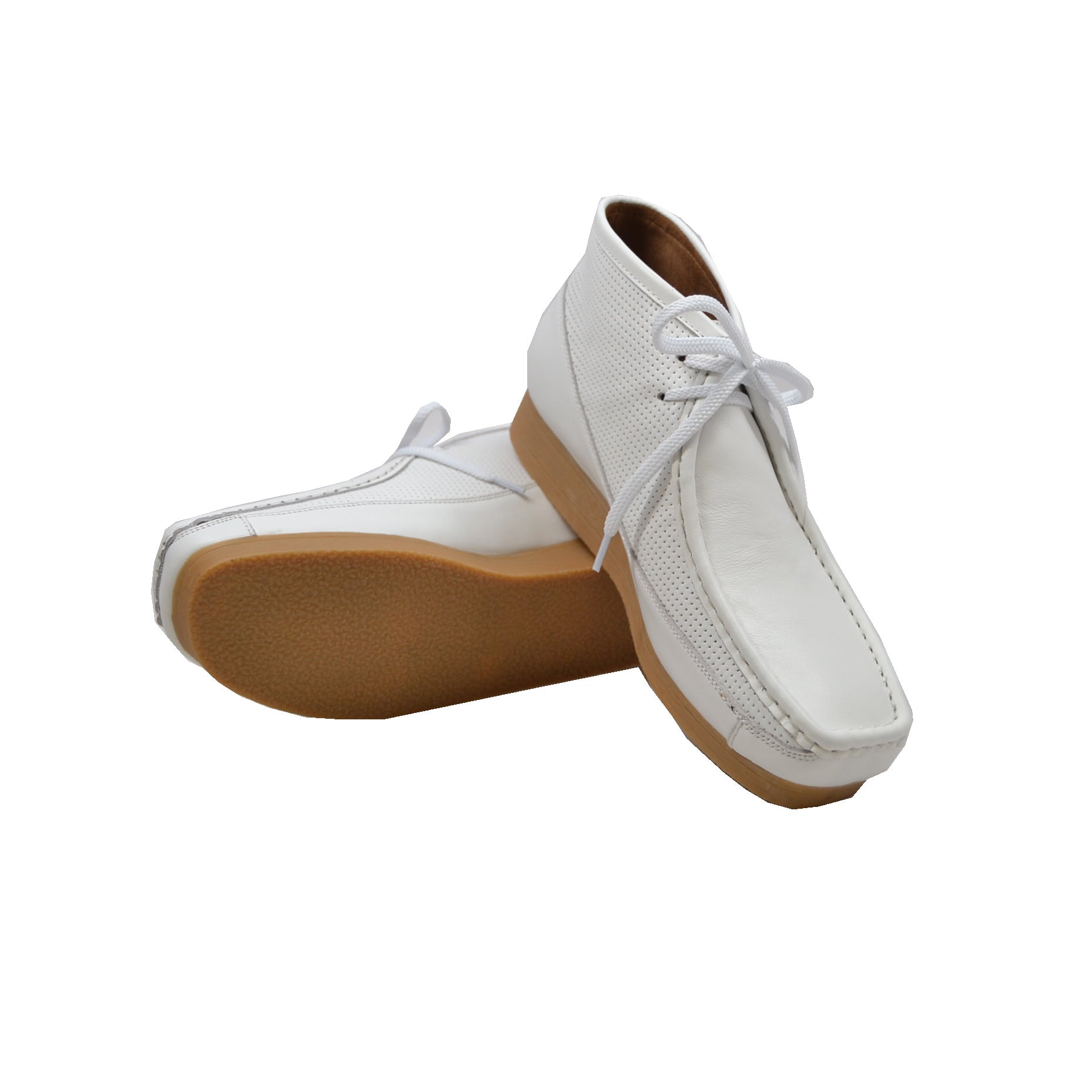 British Walkers New Castle Men's White Leather Casual Shoes view 5