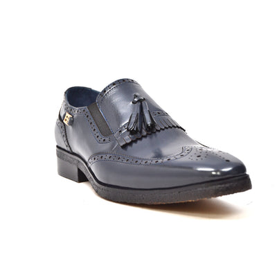 British Walkers Rick Men's Versatile Black Leather Slip On Dress Shoes view 18