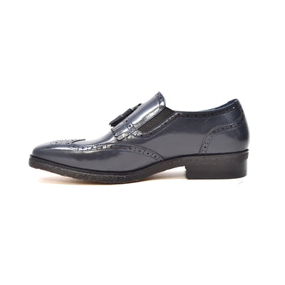 British Walkers Rick Men's Versatile Black Leather Slip On Dress Shoes view 19