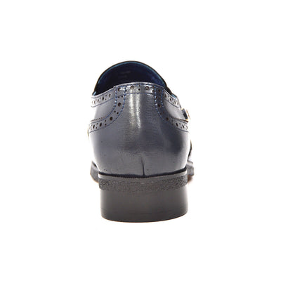 British Walkers Rick Men's Versatile Black Leather Slip On Dress Shoes view 20