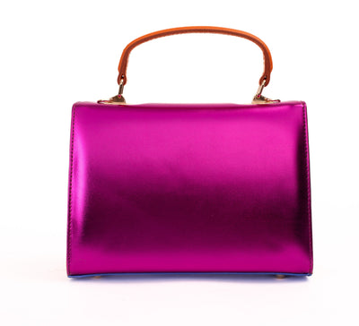 The Duffryn Fuchsia Leather Handbag