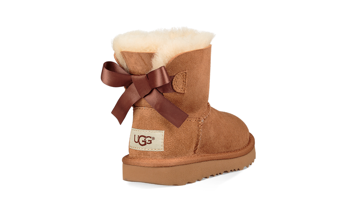UGG Mini Bailey Bow II Toddlers' (TD) Boots — Chestnut Sheepskin