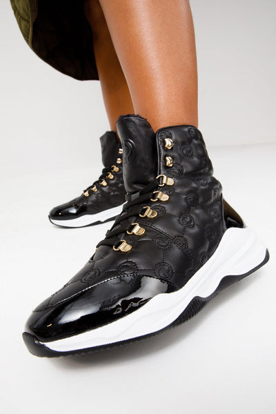 The Cambridge Black Quilted Leather Ankle Women Boot Final Sale!