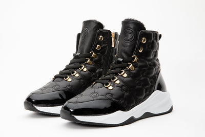 The Cambridge Black Quilted Leather Ankle Women Boot Final Sale!