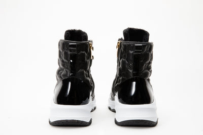 The Cambridge Black Quilted Leather Ankle Women Boot Final Sale!
