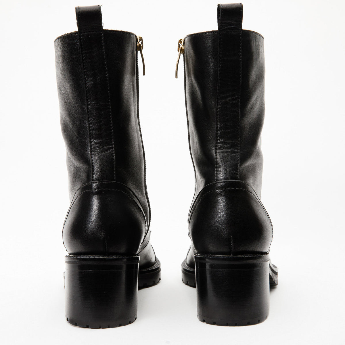 Vinci Leather The Tuna Black Leather Mid Calf Women Boot – product view 4