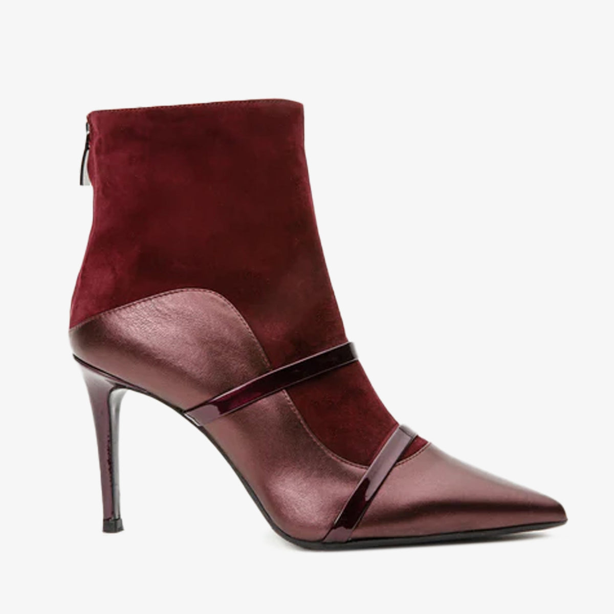 Vinci Leather The Manila Burgundy Leather Ankle Women Boot – product view 1