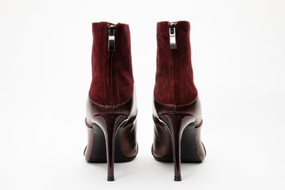 The Manila Burgundy Leather Ankle Women Boot
