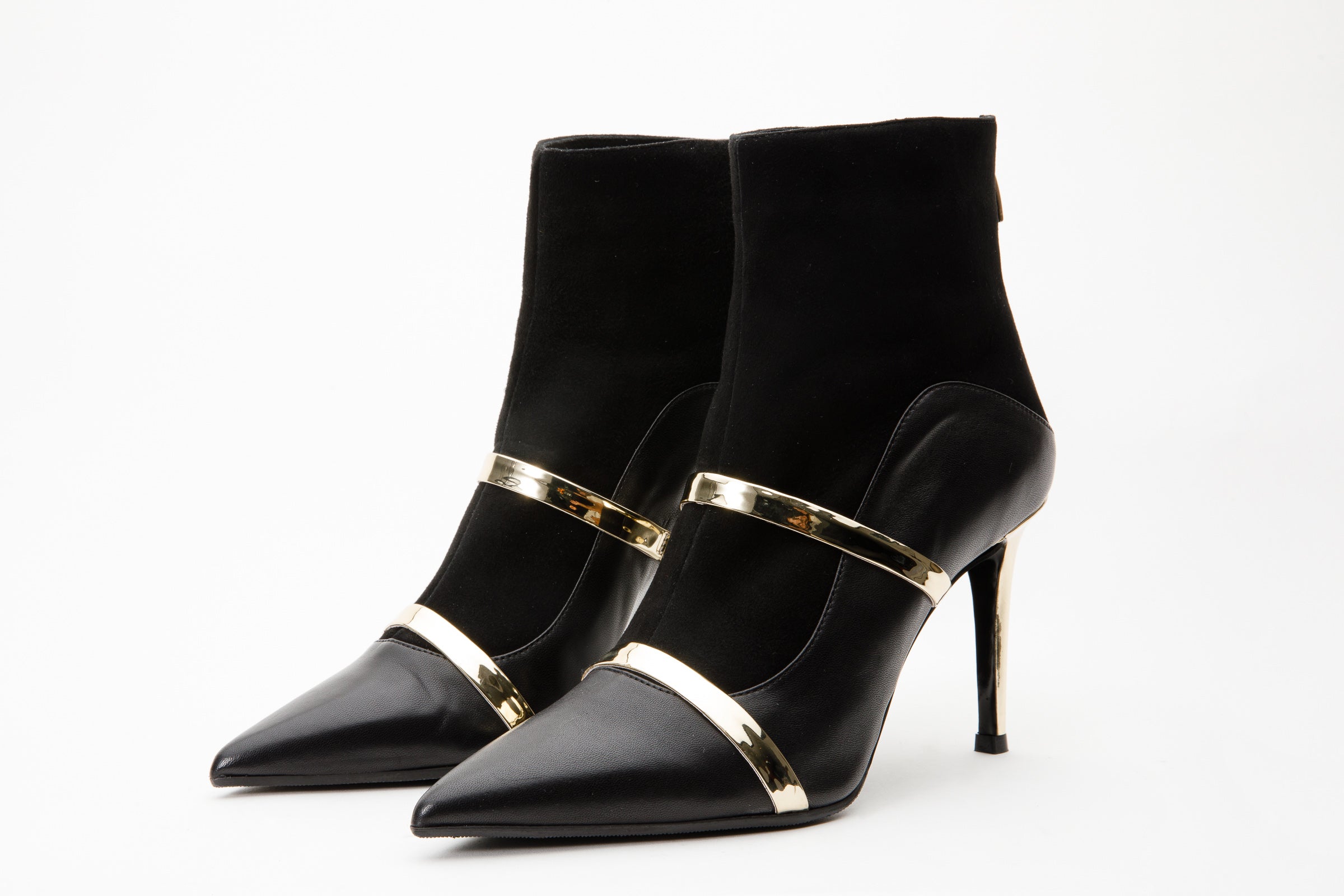The Manila Black Leather Ankle Women Boot