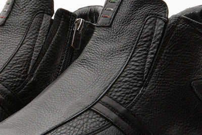 The Montreal Black Leather Casual Zip-Up Ankle Men Boot