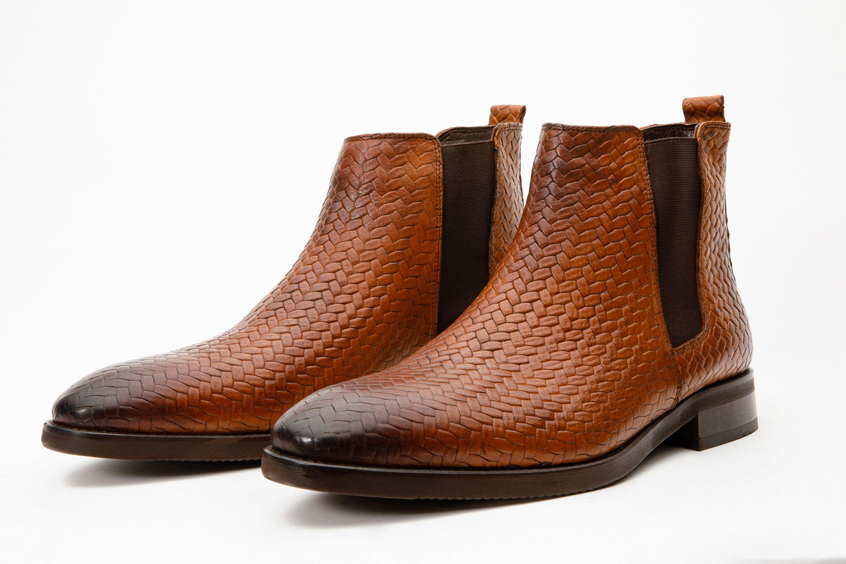 Vinci Leather The Oslo Tan Leather Chelsea Men Boot – product view 2