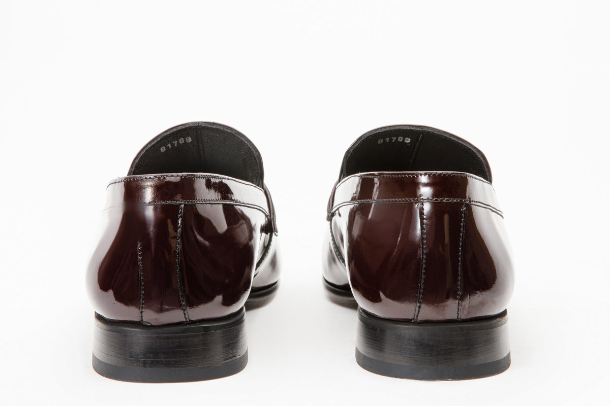 Vinci Leather The Dodoma Burgundy Patent Leather Loafer Men Shoe – product view 5