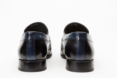 The Kazablanka Navy Leather Bit Loafer Men  Shoe