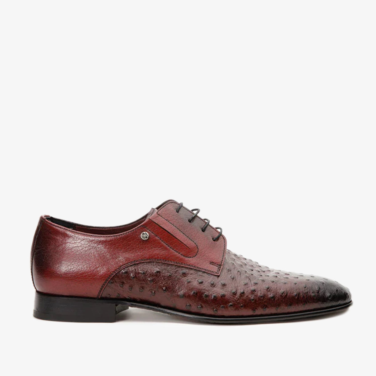 Vinci Leather The Porto Alegre Burgundy Leather Derby Men Shoe – product view 1
