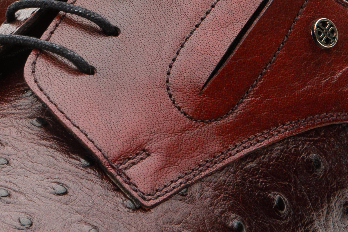 Vinci Leather The Porto Alegre Burgundy Leather Derby Men Shoe – product view 5