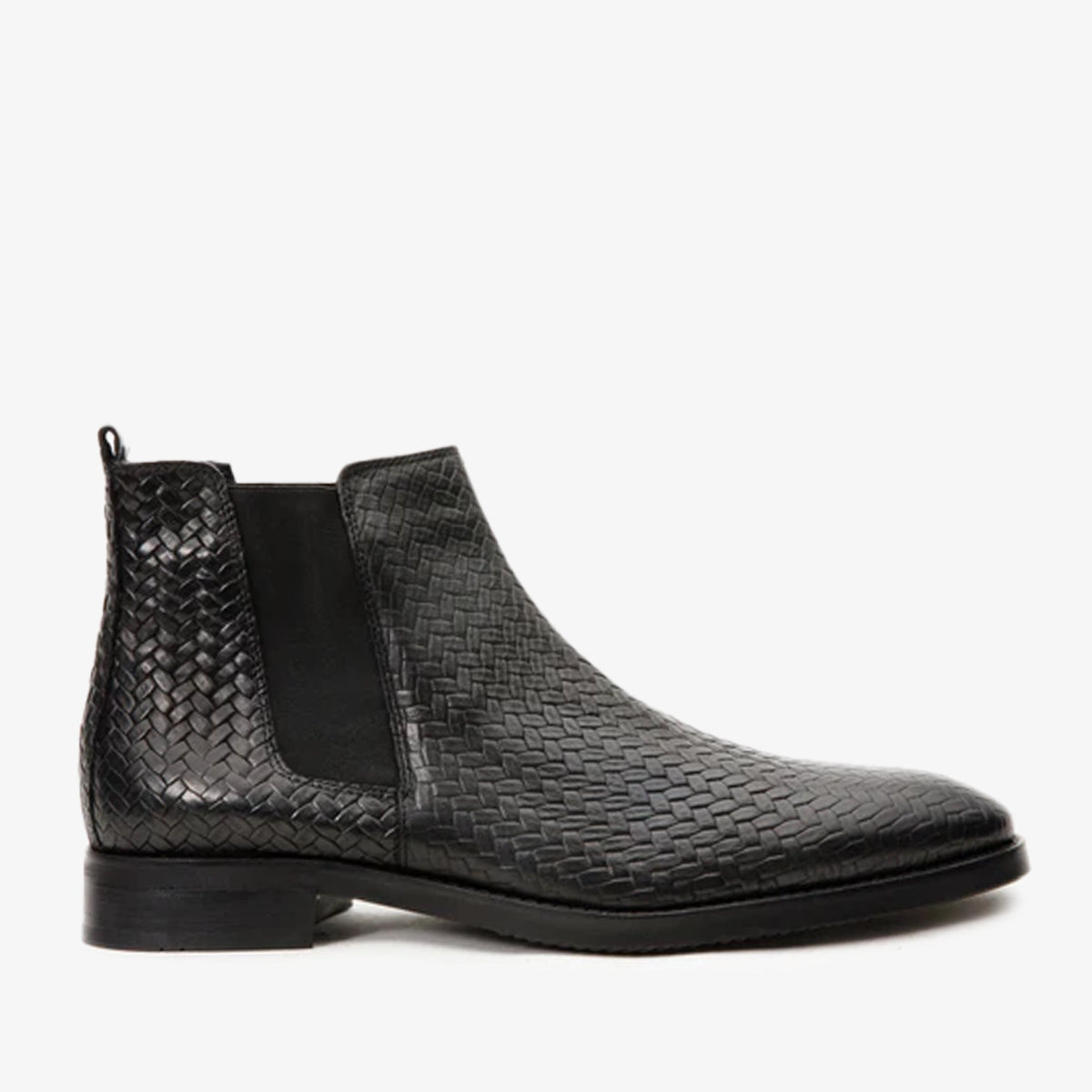 Vinci Leather The Oslo Black Leather Chelsea Men Boot – product view 1