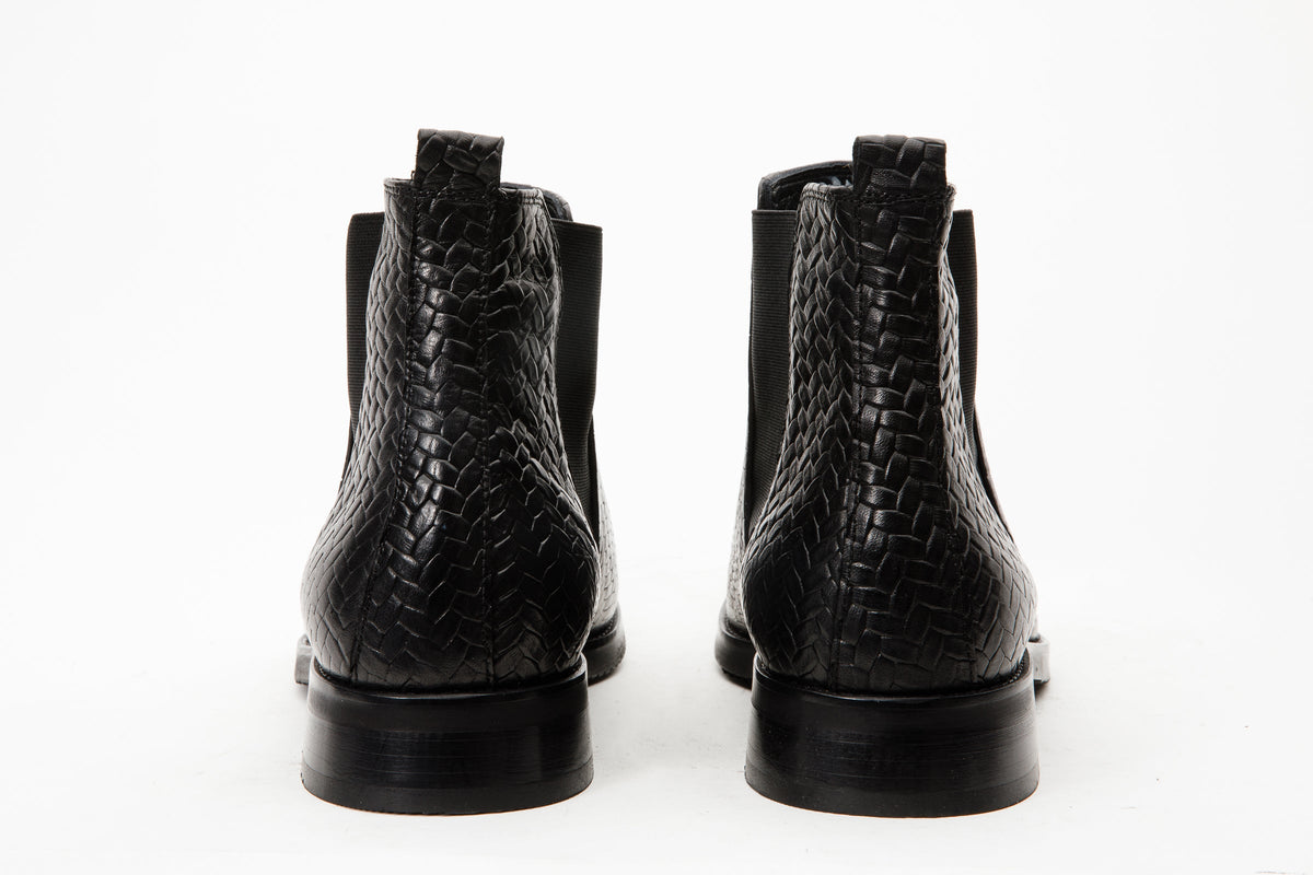 Vinci Leather The Oslo Black Leather Chelsea Men Boot – product view 4