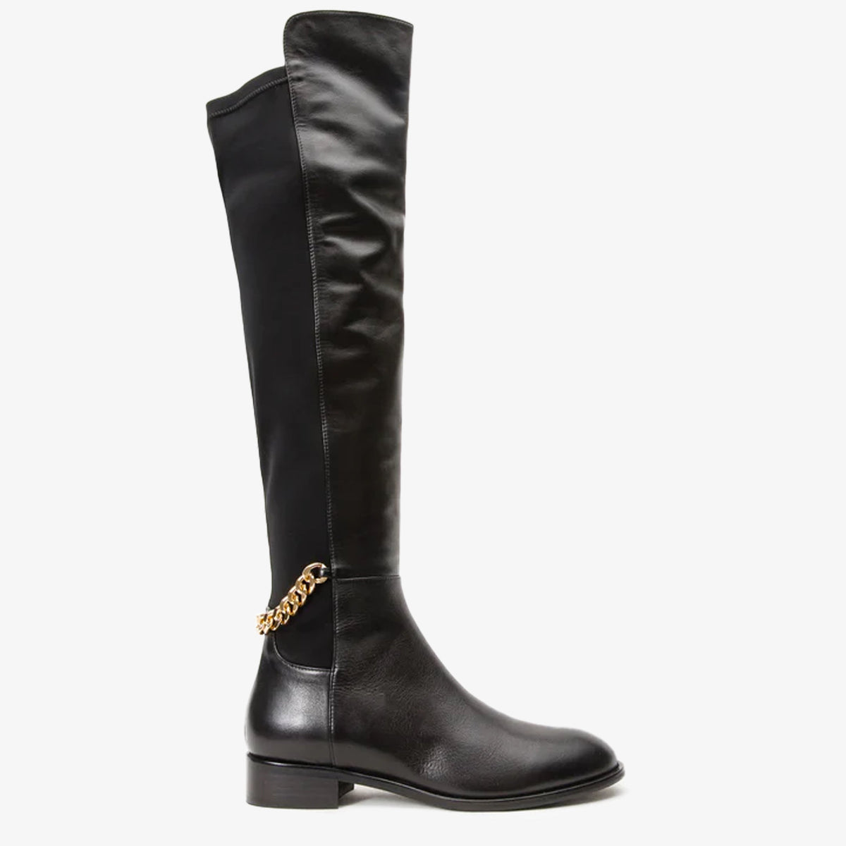 Vinci Leather The Tallin Black Leather Knee High Women Boot – product view 1