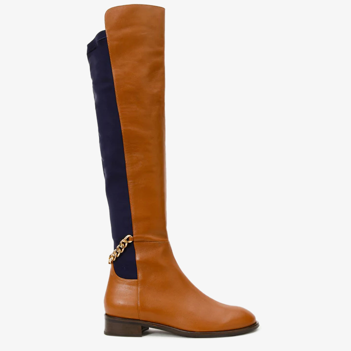 Vinci Leather The Tallin Tan Leather Knee High Women Boot – product view 1