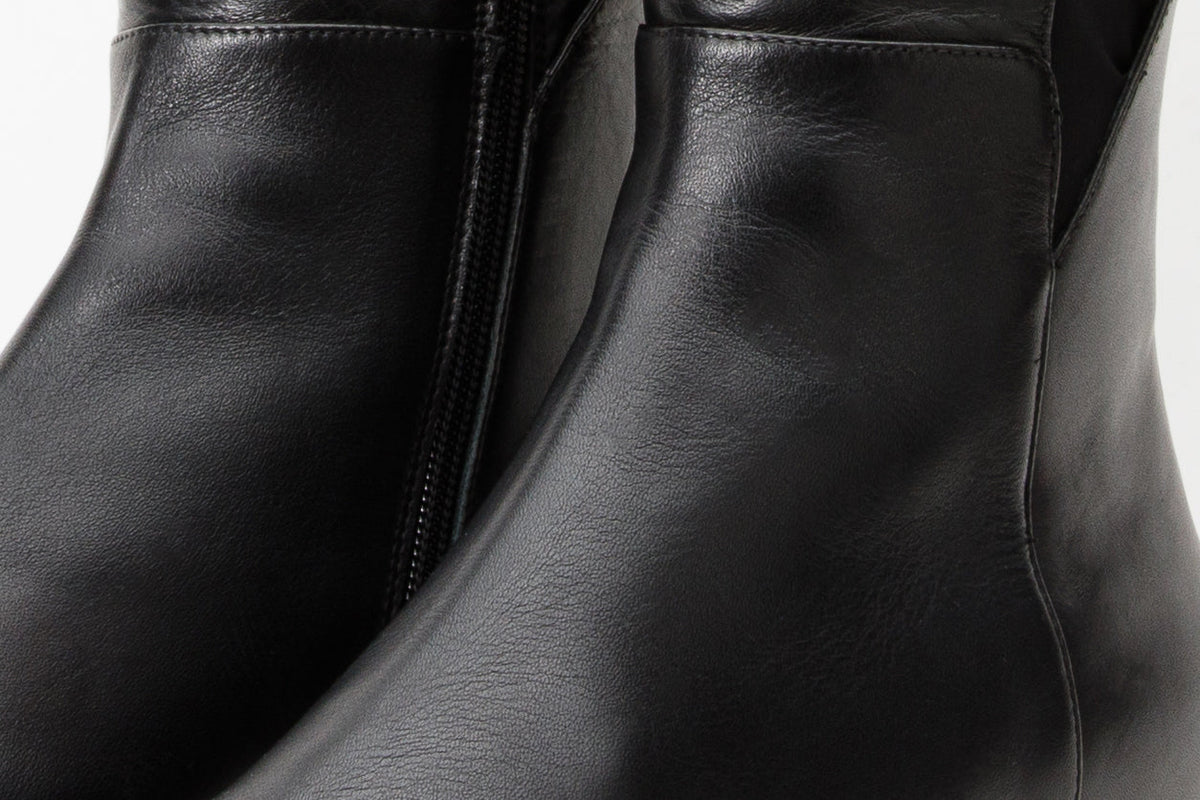 Vinci Leather The Fairoks Black Leather Pointy Toe Knee High Women Boot – product view 5