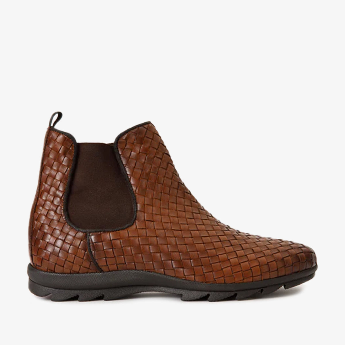 Vinci Leather The Luxpre Tan Leather Handwoven Casual Chelsea Men Boot Final Sale! – product view 1