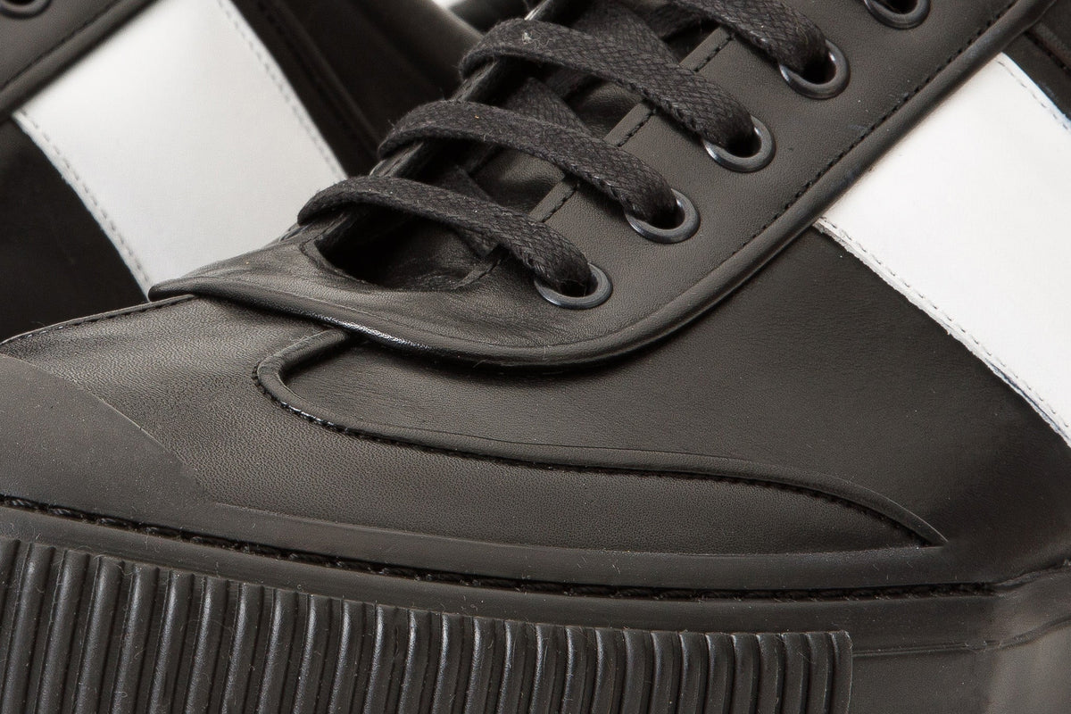 Vinci Leather The Rom Black Leather Men Sneaker – product view 3