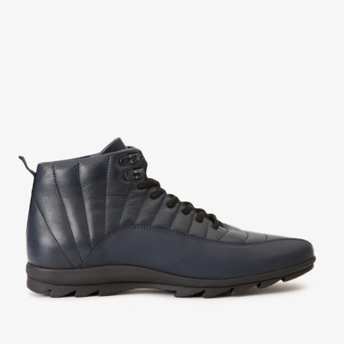 Vinci Leather The Merter Navy Blue Leather Casual Lace-Up Men Boot Final Sale! – product view 1