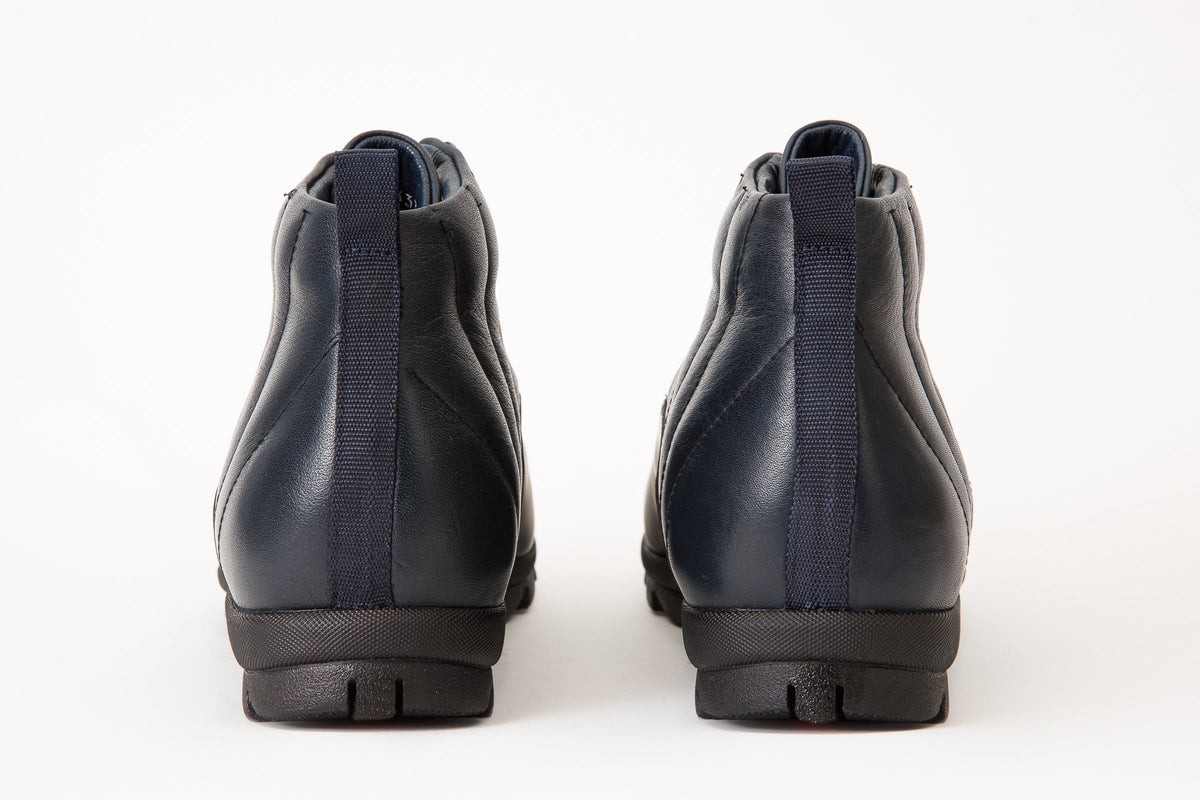Vinci Leather The Merter Navy Blue Leather Casual Lace-Up Men Boot Final Sale! – product view 4