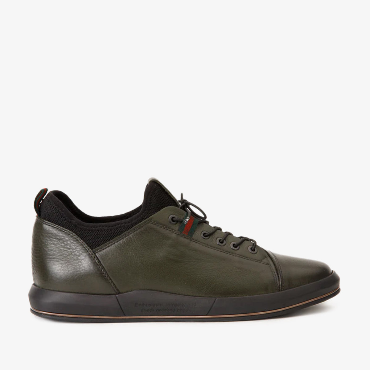 Vinci Leather The Hoxton Green Leather Men Sneaker Final Sale! – product view 1