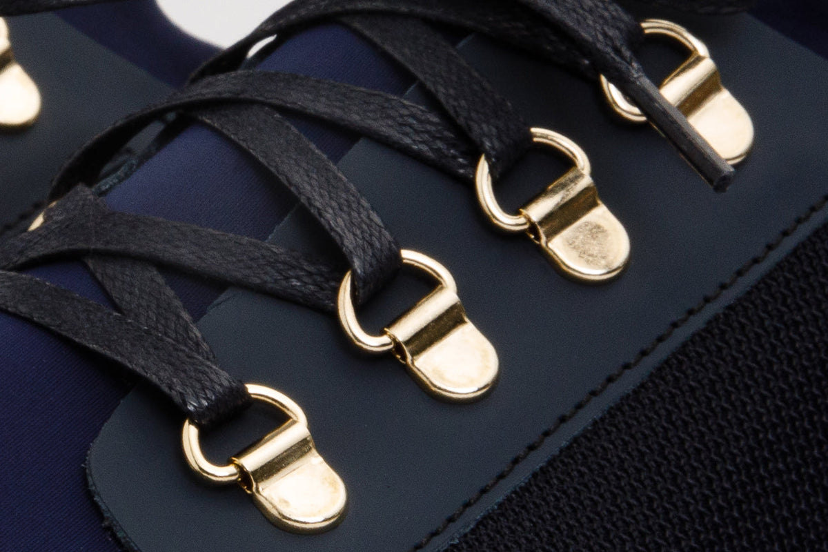 Vinci Leather The Emir Navy Leather Men Sneaker – product view 3
