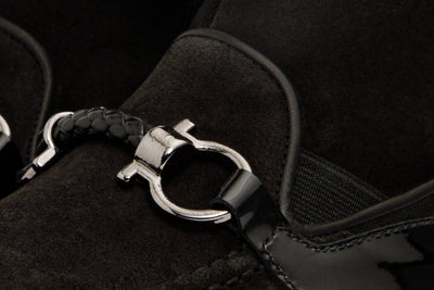 The Baron Black Suede Bit Zip-Up Dress Men Boot Final Sale!