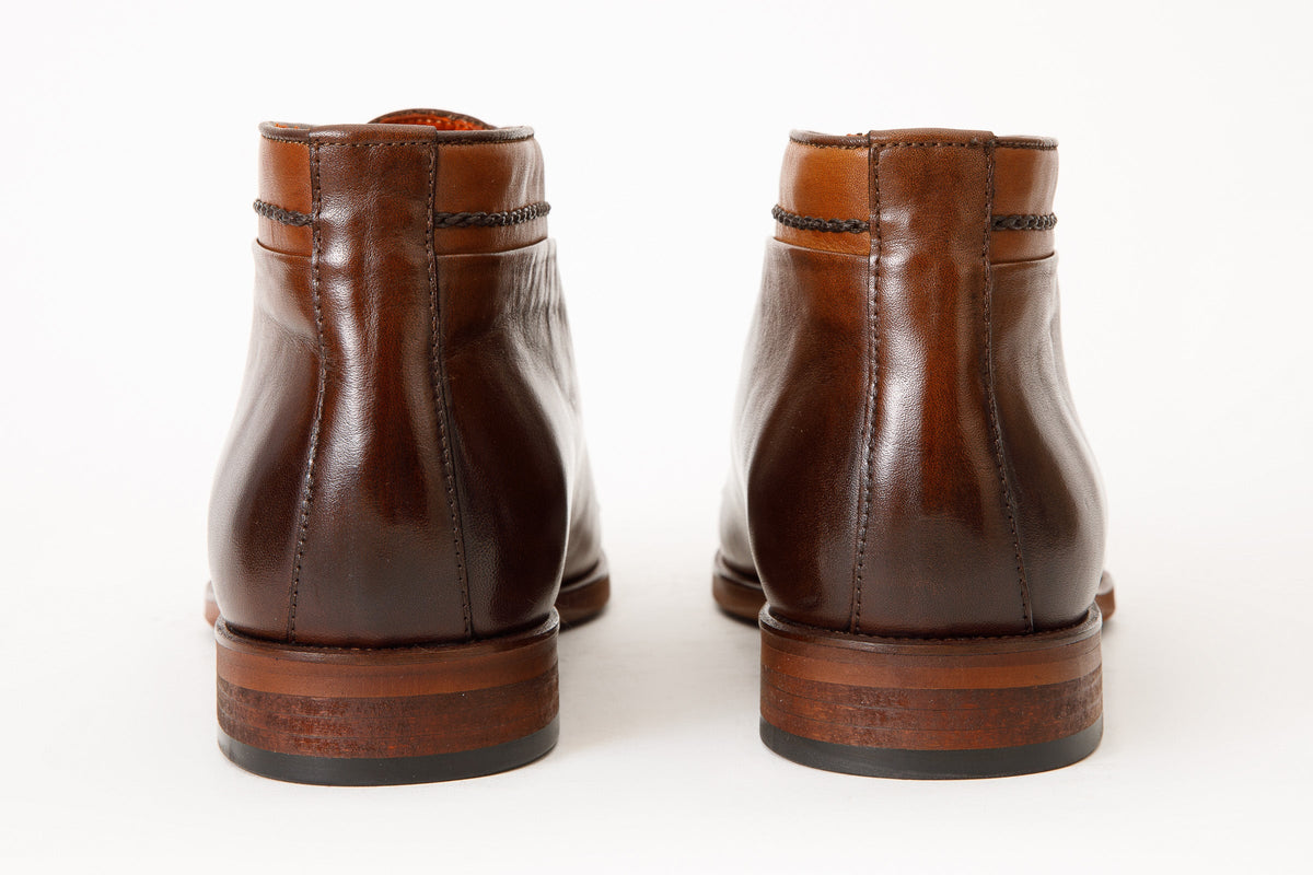 Vinci Leather The Rome Tan Leather Oxford Cap-Toe Men Boot – product view 4