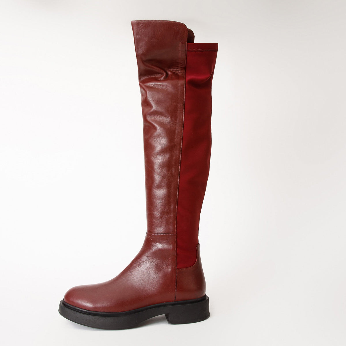 Vinci Leather The  Harmony Belle Burgundy Leather Knee High Women Boot – product view 3