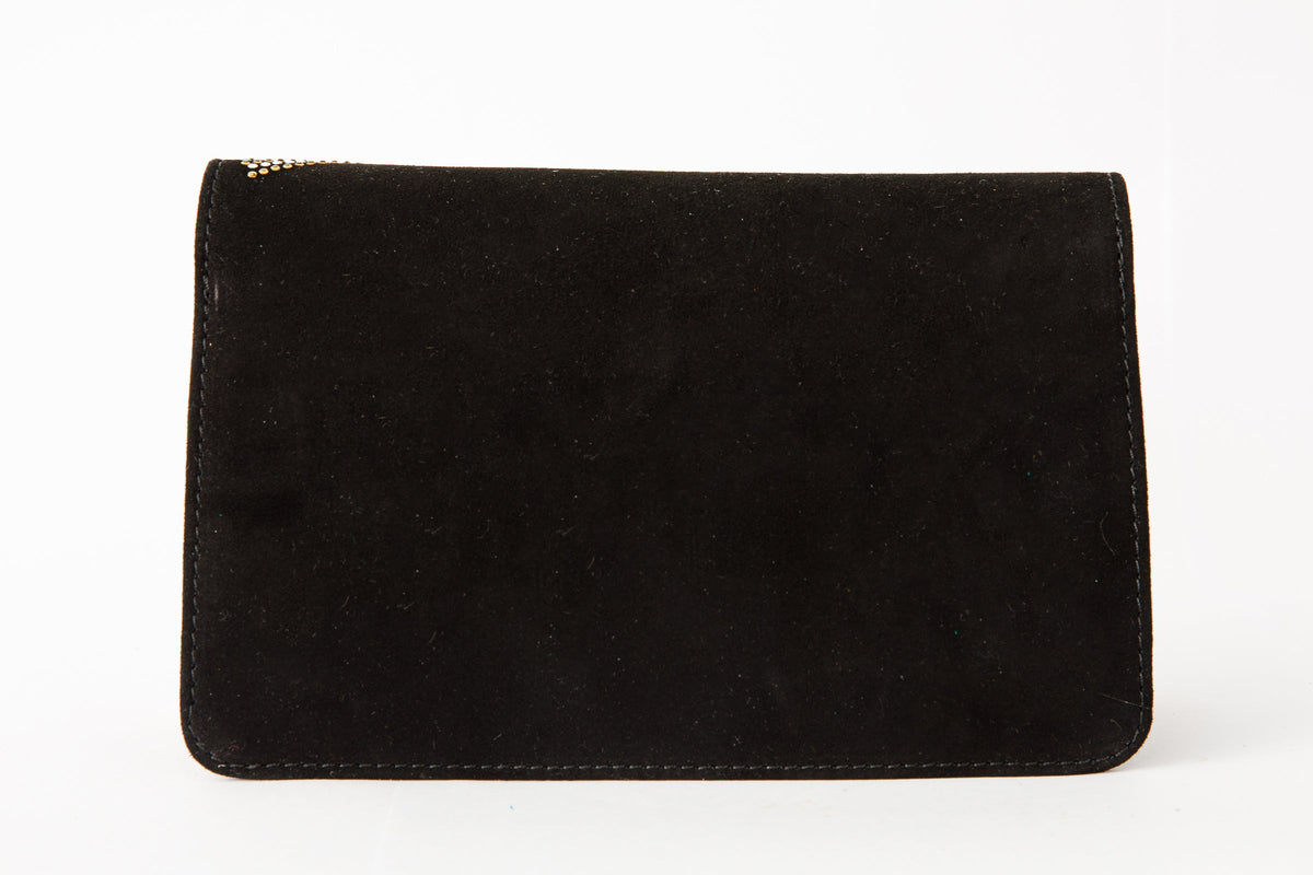 Vinci Leather The Palma Black Glitter Leather Handbag – product view 3