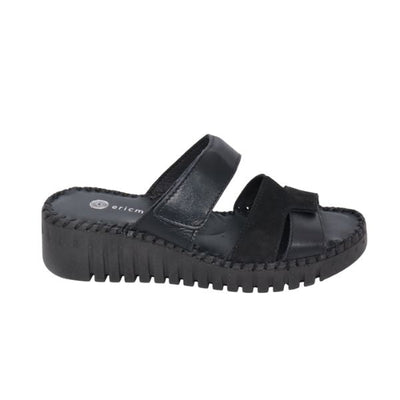 Eric Michael Darien Women’s Leather Wedge Sandal