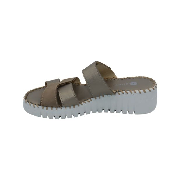 Eric Michael Darien Women’s Leather Wedge Sandal
