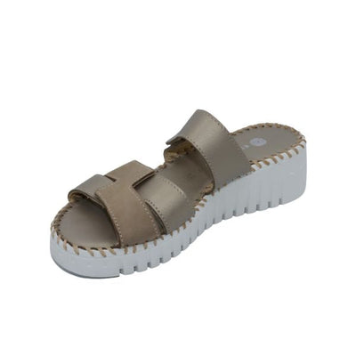 Eric Michael Darien Women’s Leather Wedge Sandal