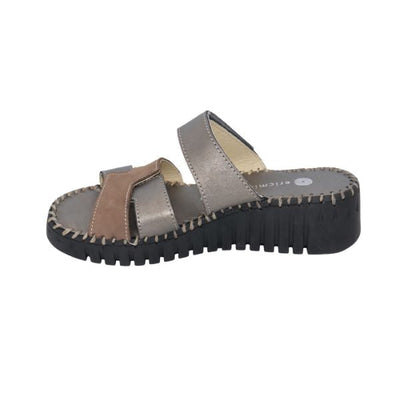 Eric Michael Darien Women’s Leather Wedge Sandal