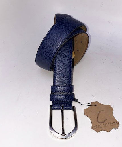C&E Fashions  C Collection Deerskin Loafer - Navy – product view 5