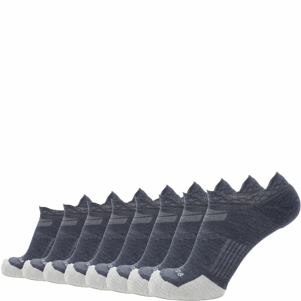 8 Pairs Denim - Run No Show Lightweight Merino Wool Sock