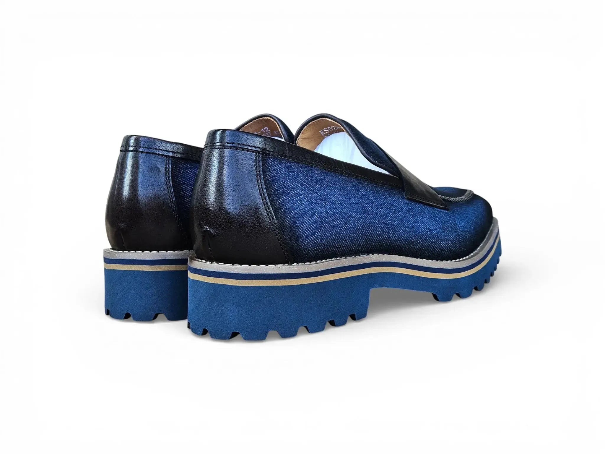 Denim Loafer in Lug Sole Carrucci Shoes Men's