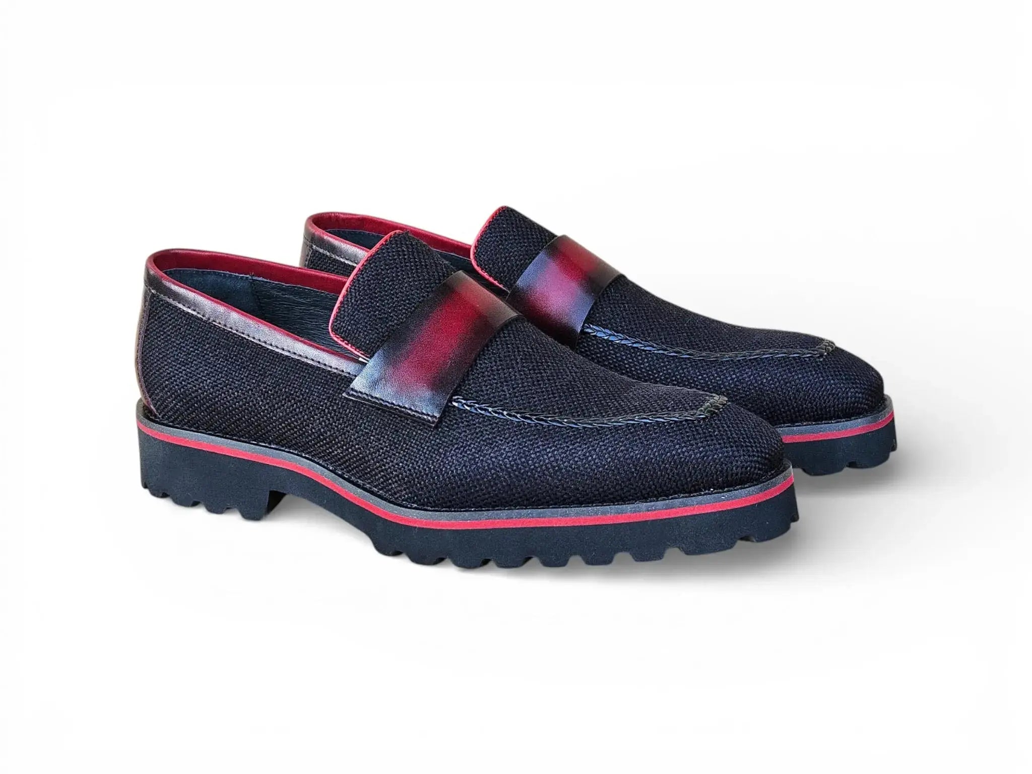 Denim Loafer in Lug Sole Carrucci Shoes Men's