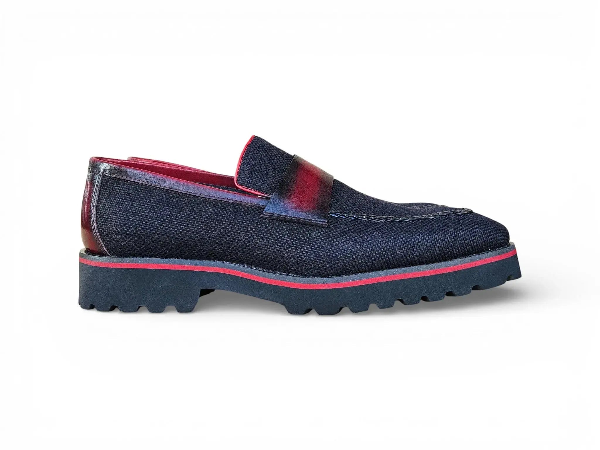 Denim Loafer in Lug Sole Carrucci Shoes Men's