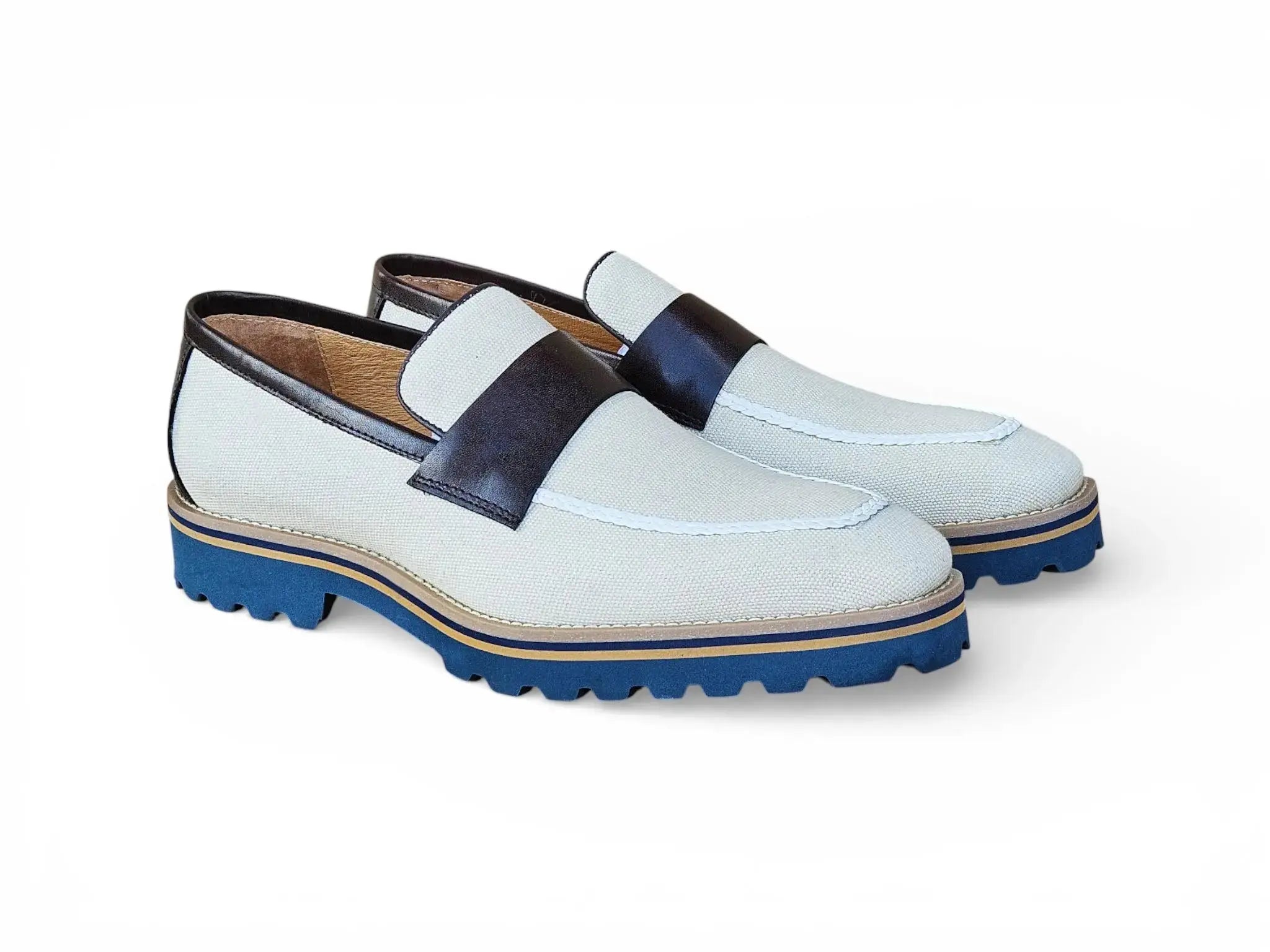 Denim Loafer in Lug Sole Carrucci Shoes Men's