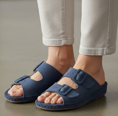 Jen Nubuck Leather Slide