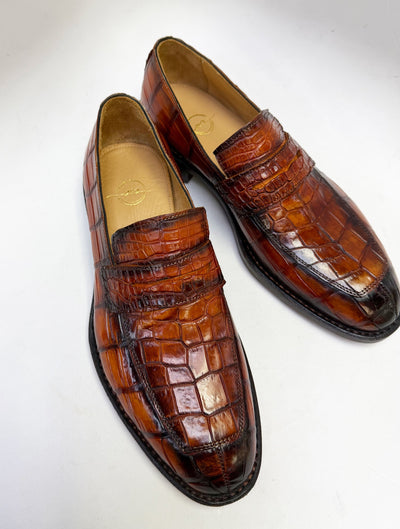 Maurice Detroit Custom Alligator Loafer - Whiskey