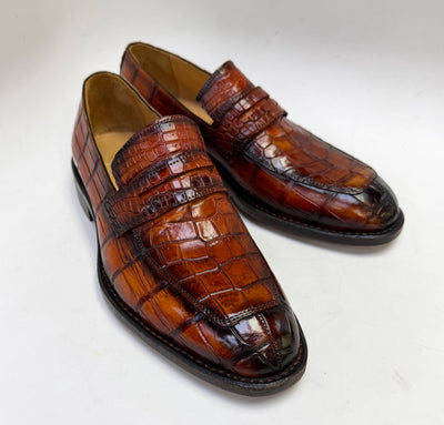 Maurice Detroit Custom Alligator Loafer - Whiskey