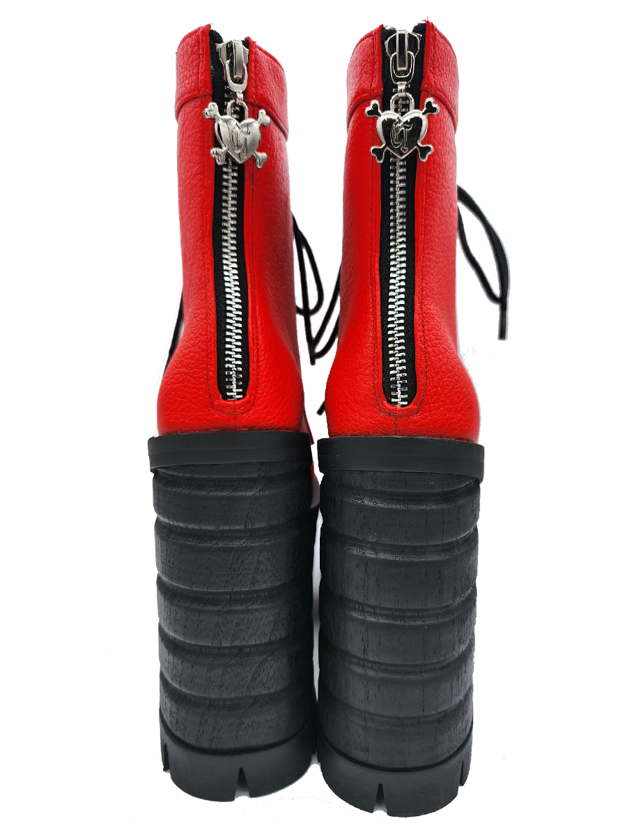 Charla Tedrick  Diesel Boot - Red – rear view