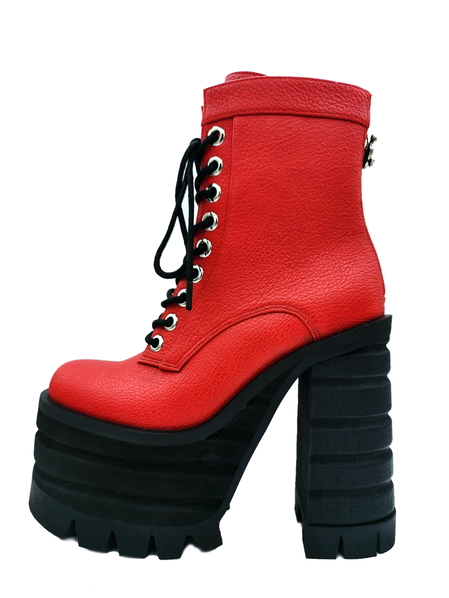 Charla Tedrick  Diesel Boot - Red – side view