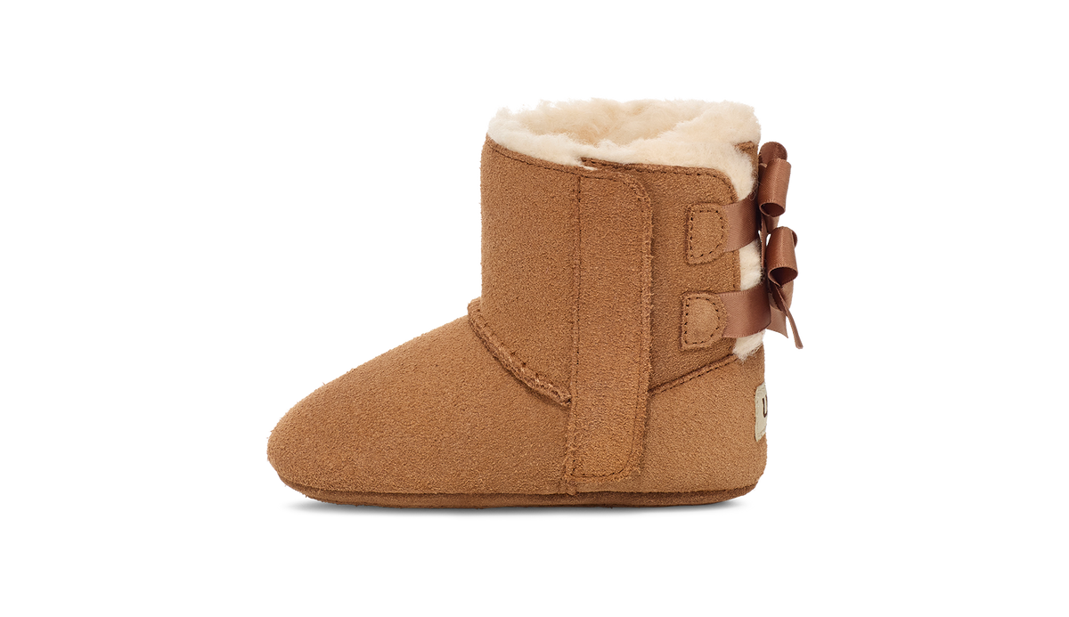 UGG Baby Bailey Bow Crib Toddlers' (TD) Booties — Chestnut Sheepskin